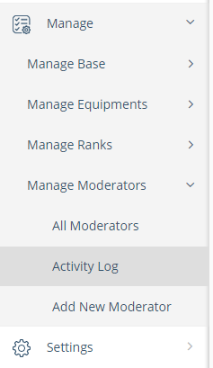 2Way KB Nav Manage Moderators ActivityLog