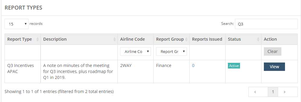 2Way KB Reports Type Search Result